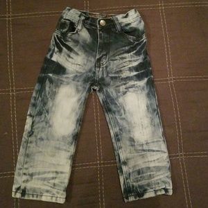 Navy Blue Acid Wash Jeans
